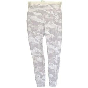 RBX Womens Print Leggings Pants Activewear Gym Sporty Gray Size Medium